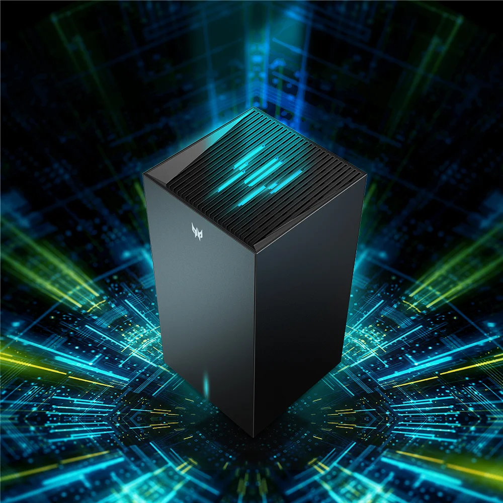 Кольорова ілюстрація швидкості передачі даних маршрутизатора Acer Predator T7.