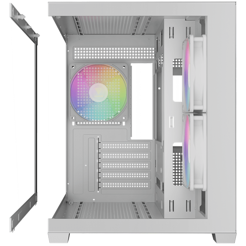 Корпус для ПК, GAMDIAS AURA GC10M V2 WH ARGB PC Case