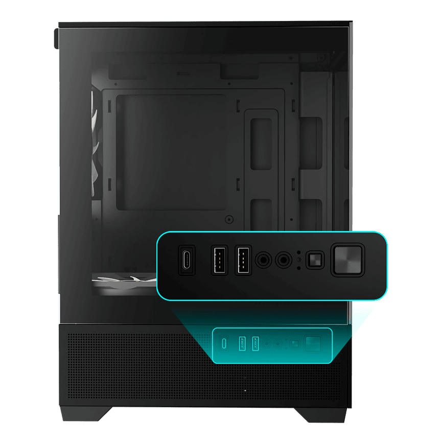 Корпус для ПК, GAMDIAS AURA GC9M ELITE WH ARGB PC Case