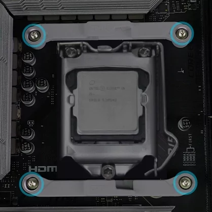 Винты водяного охлаждения LIAN LI HydroShift II LCD-C вкручены в соответствующие позиции на кронштейнах