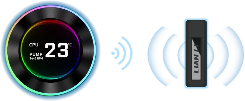 Wireless режим управления охлаждением LIAN LI HydroShift II LCD-C