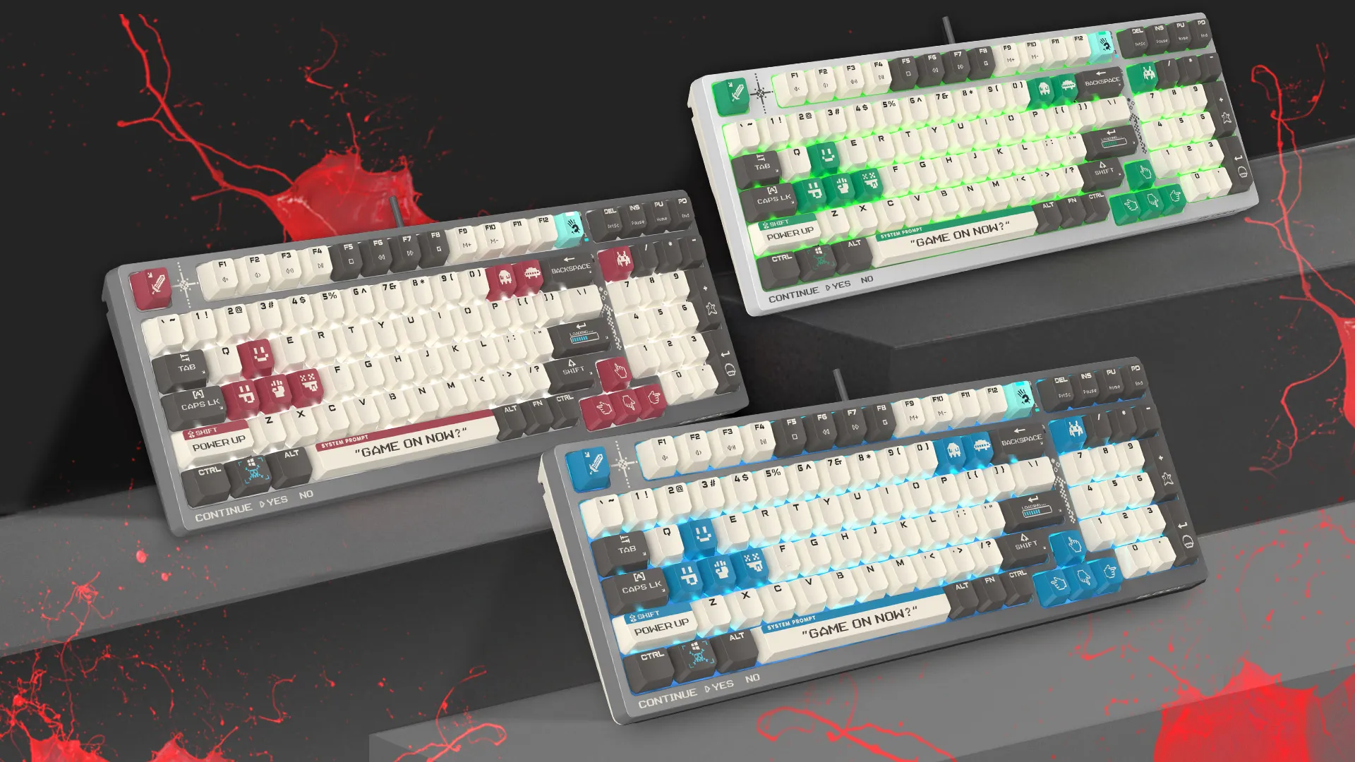Клавиатура проводная A4Tech Bloody S98 USB Pixels Red