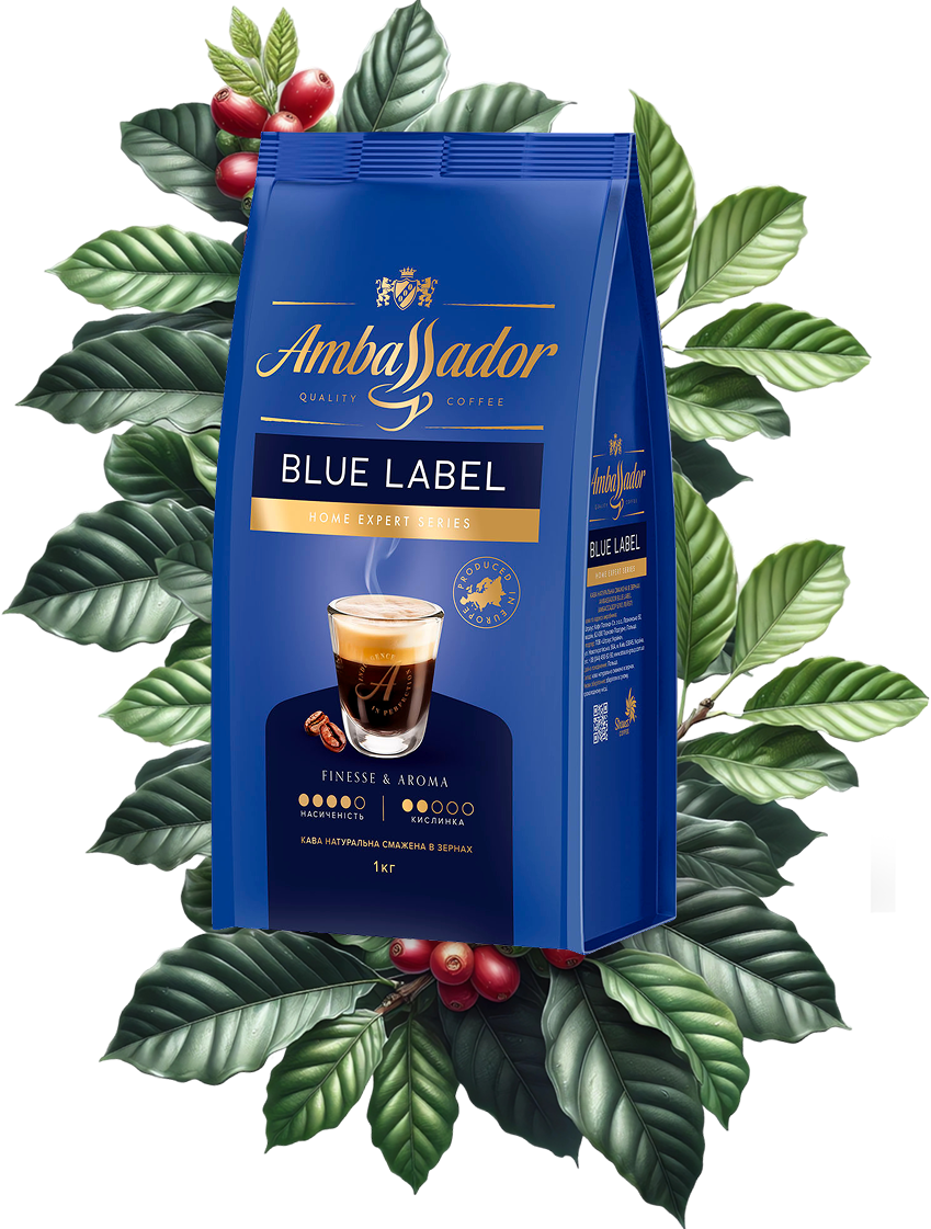 Купить Кофе в зернах Ambassador Blue Label 1 кг (7612654000034