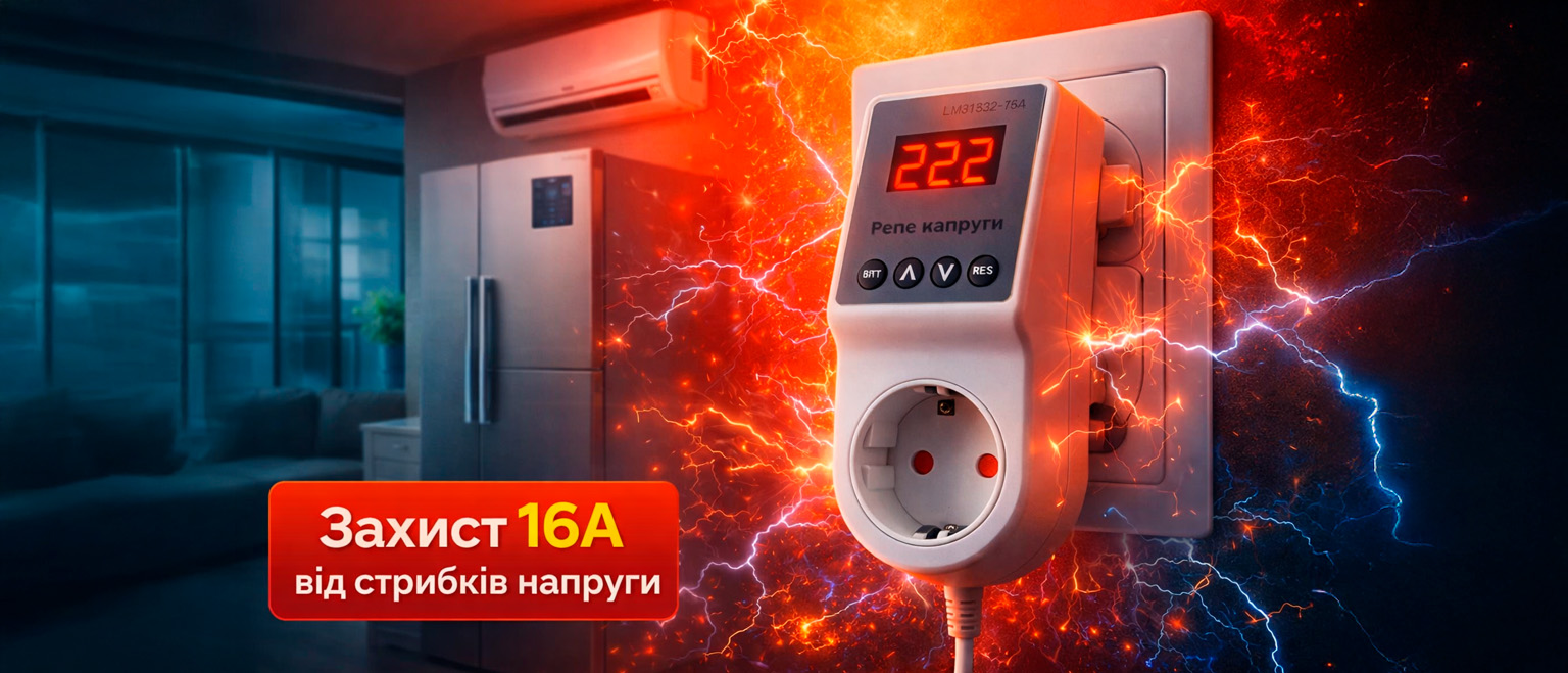 Реле напруги Lemanso LM31532-16 White