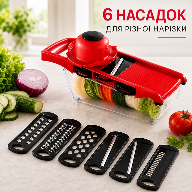 6 насадок для разной нарезки