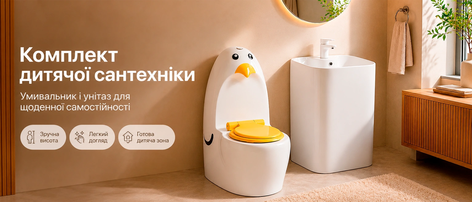 Детский комплект сантехники Asans White