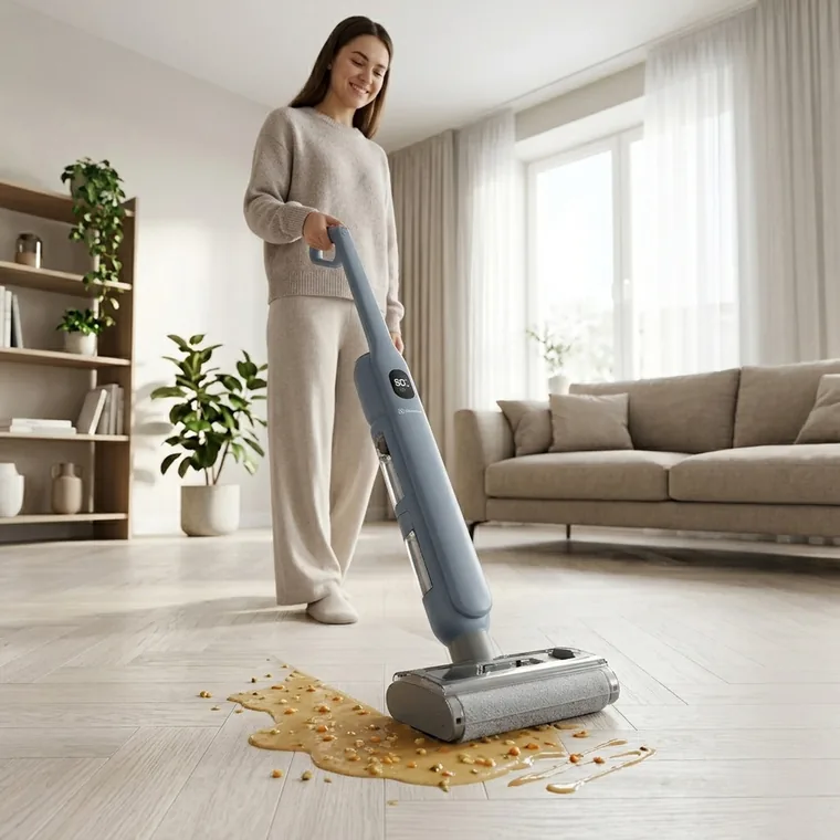 Турбонасадка пылесоса Electrolux EW51U1DB в работе