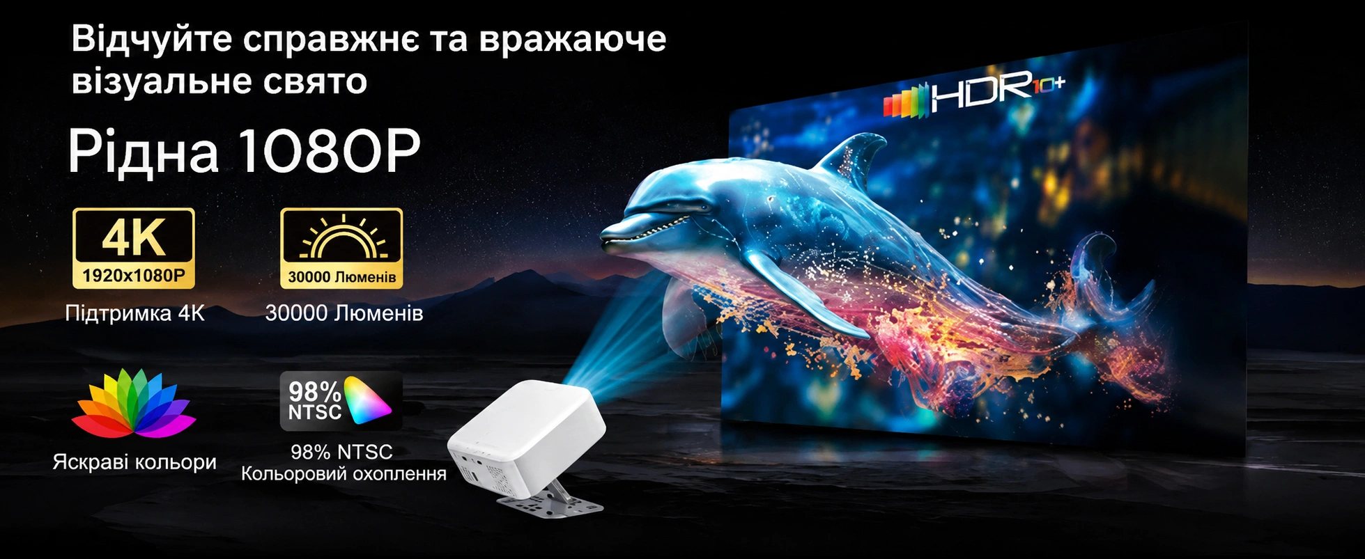 Беспроводное подключение проектора Salange P92Max через двухдиапазонный Wi-Fi и Bluetooth 5.2