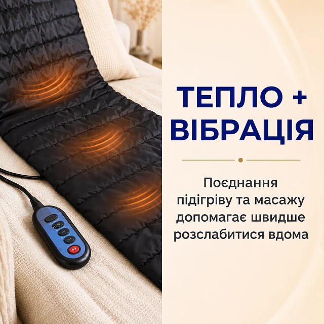 Поєднання вібраційного масажу та теплого підігріву матраца