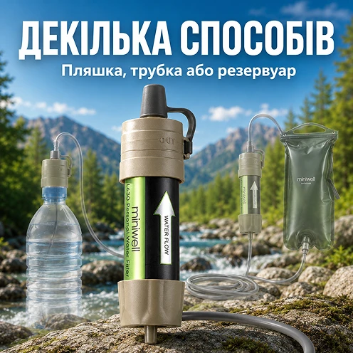 Несколько способов использования - с бутылкой, трубкой или резервуаром