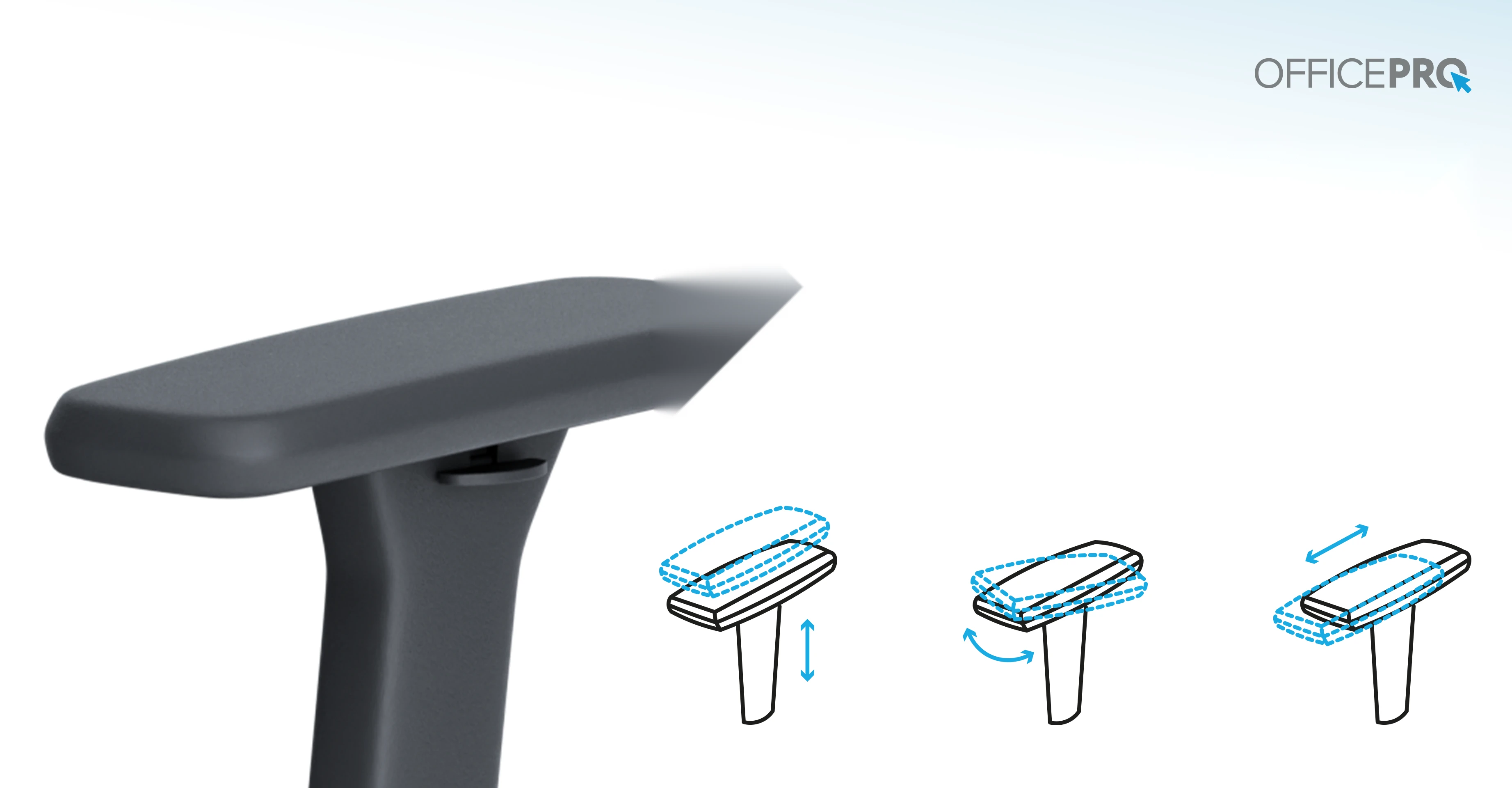 Нейлоновые 3D-подлокотники с регулировкой