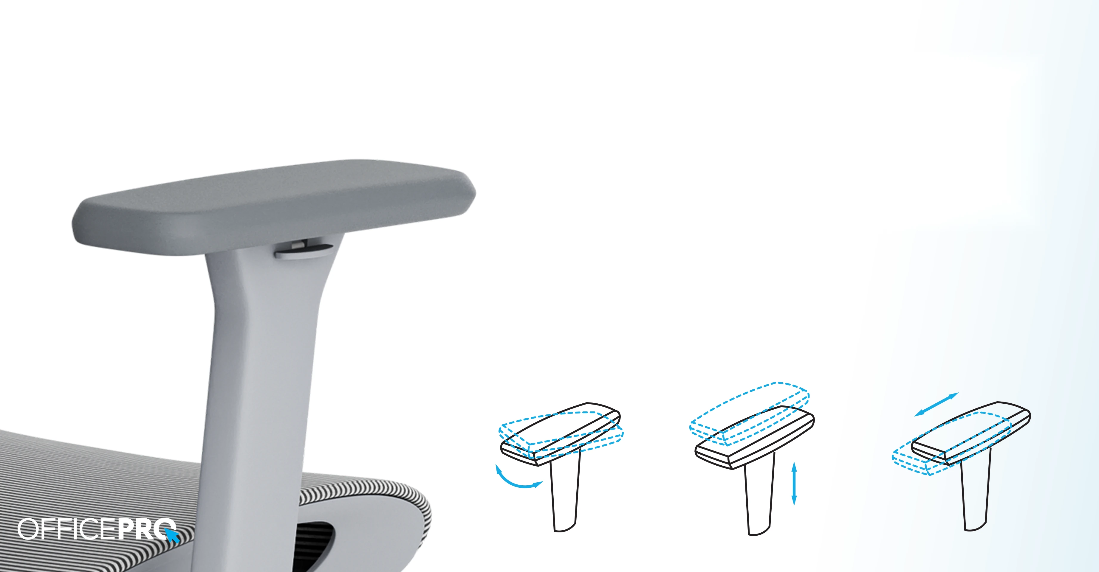 Нейлоновые 3D-подлокотники с регулировкой