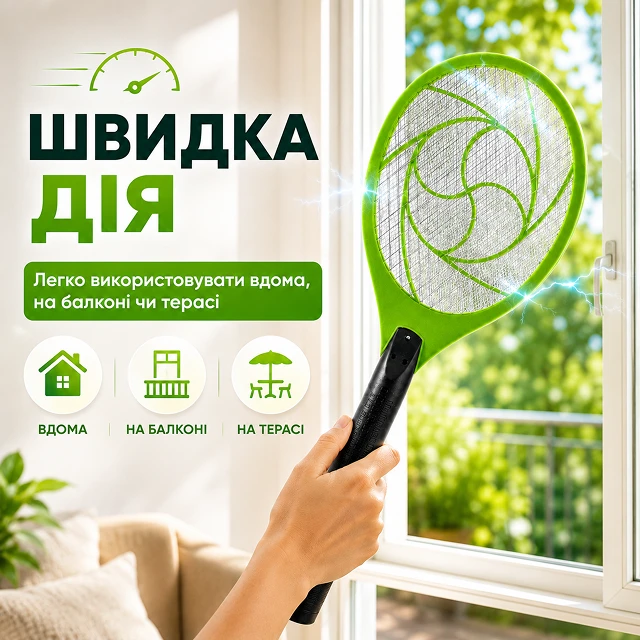 Зручне використання мухобійки вдома біля вікна