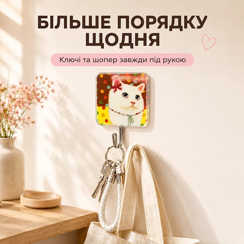 Акуратне щоденне зберігання ключів та шопера біля входу