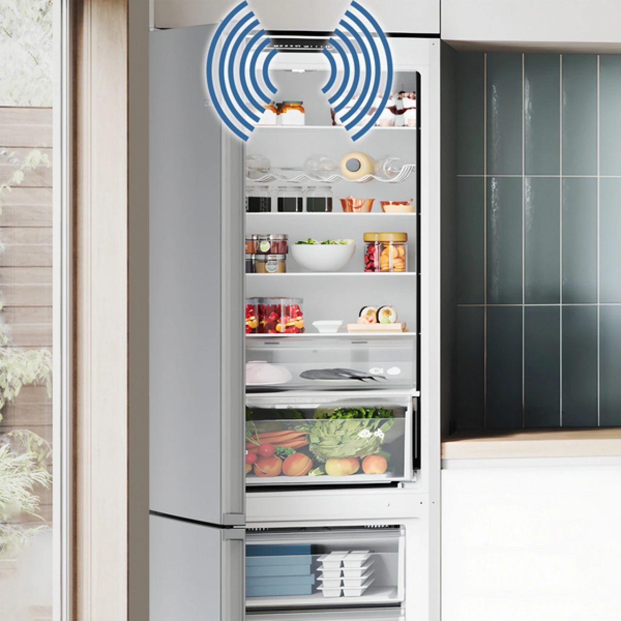 Предупреждающий сигнал холодильника Bosch KIS87AFE0N