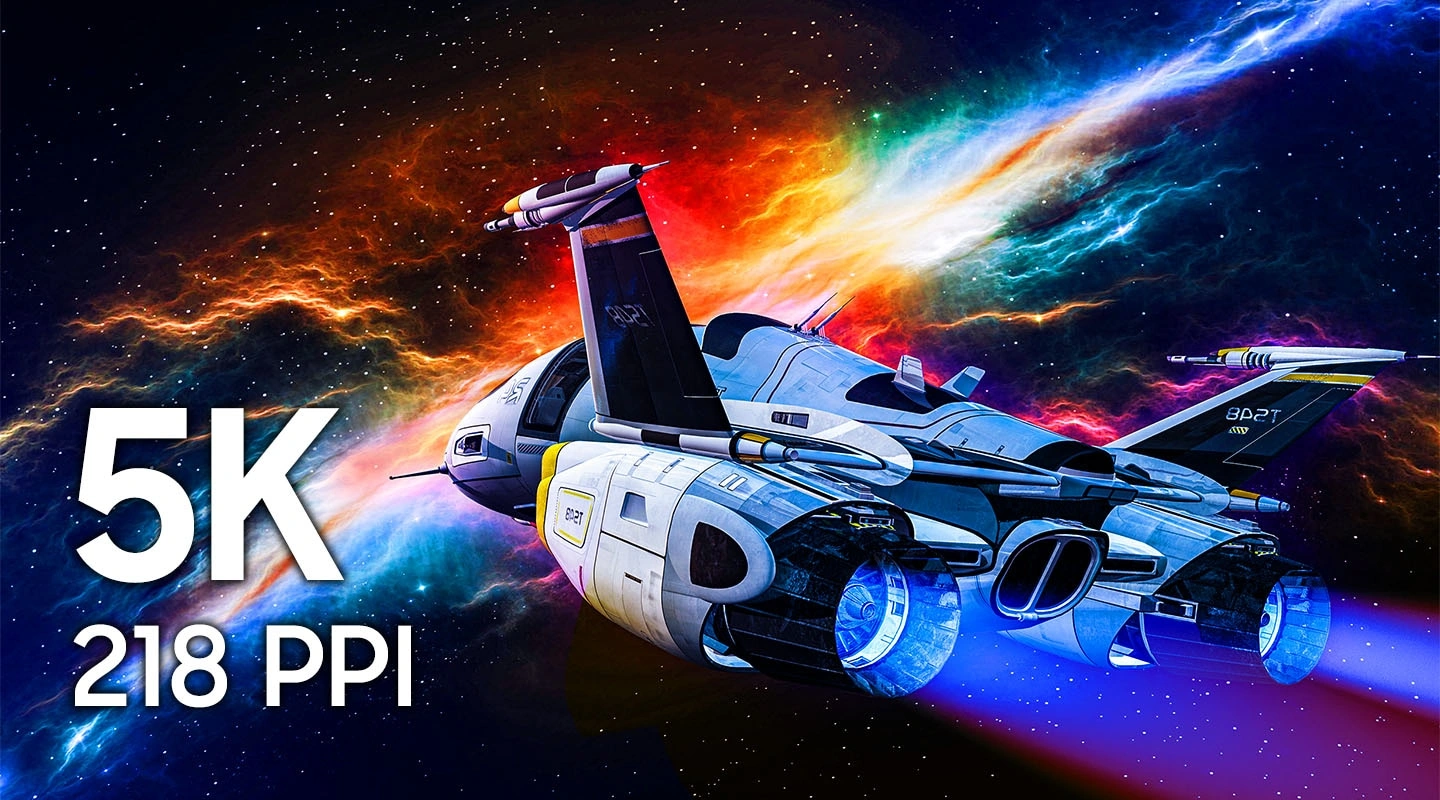 Разрешение 5K, 218 PPI на Samsung Odyssey G8