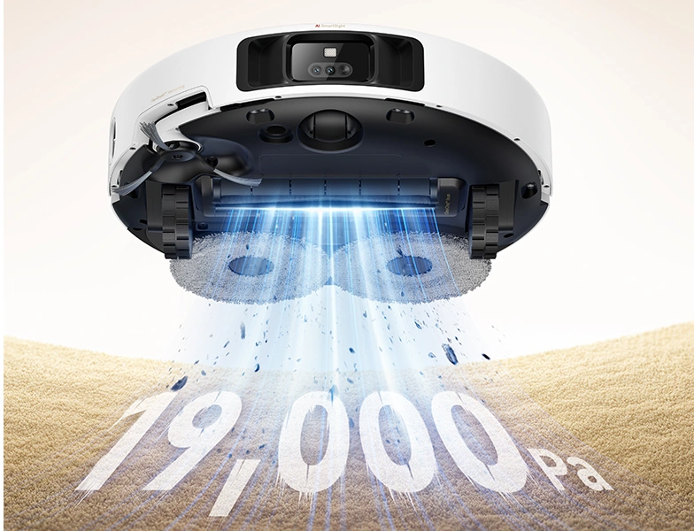 Мощность всасывания 19 000 Па робота-пылесоса MOVA P50 Pro Ultra