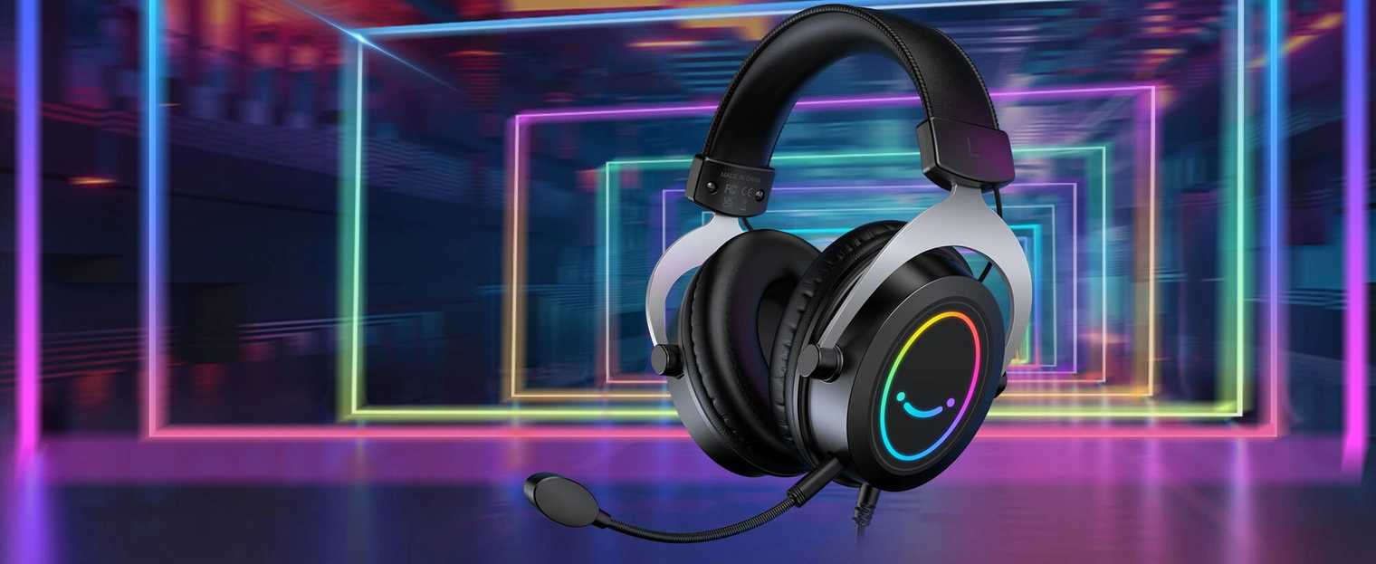 Игровые наушники FIFINE AmpliGame H3 с RGB-подсветкой