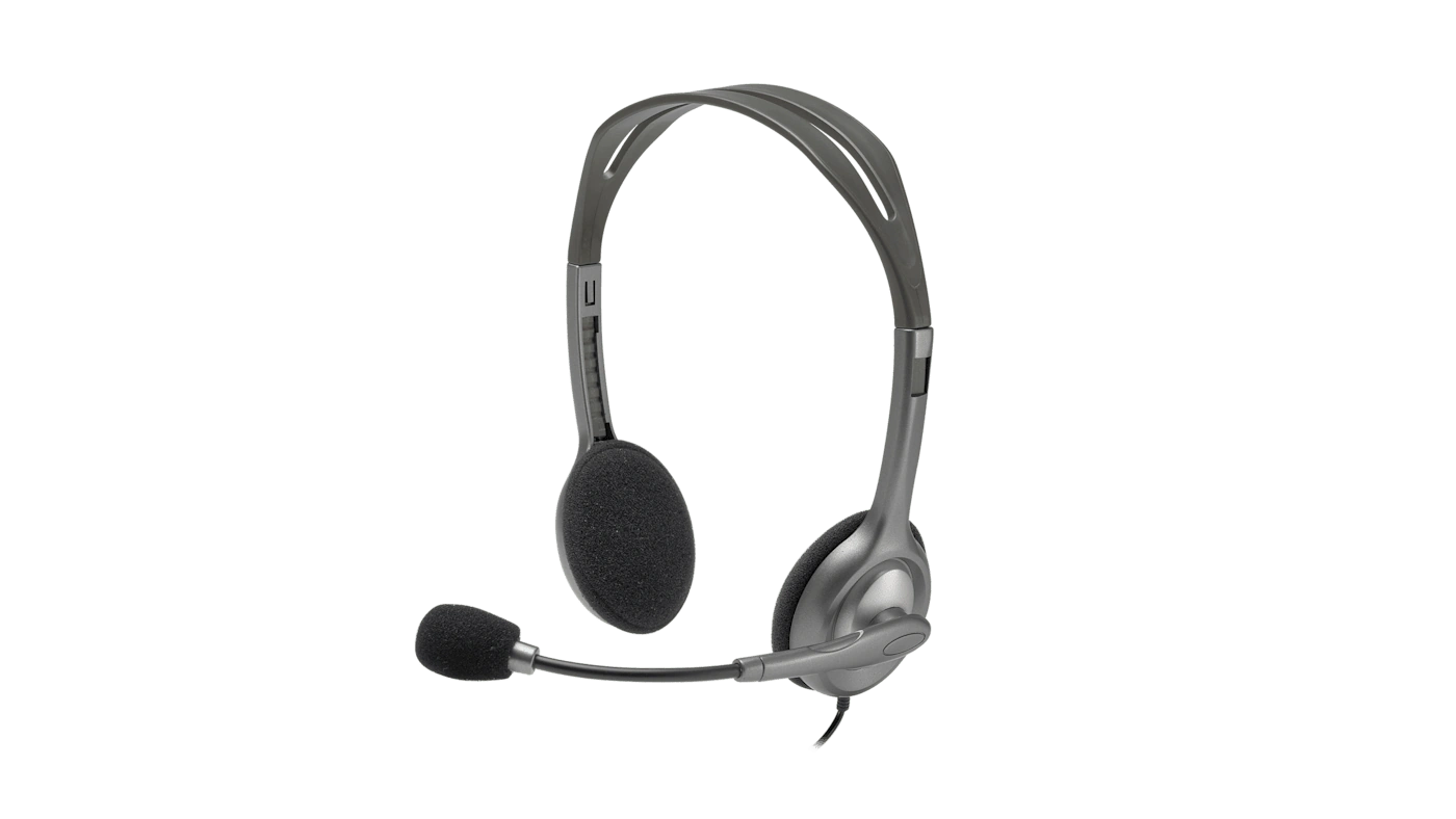 Стереогарнітура Logitech H110, вид три чверті