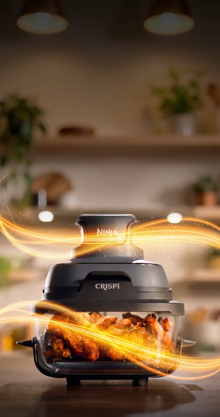 Портативная мультипечь Ninja CRISPi на кухонной столешнице