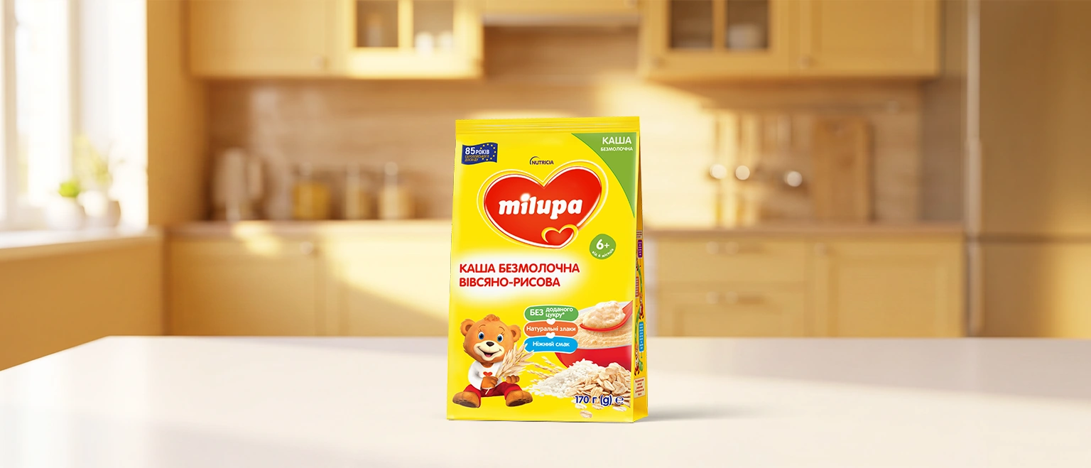 Безмолочна каша Milupa вівсяно-рисова від 6 місяців, 170 г