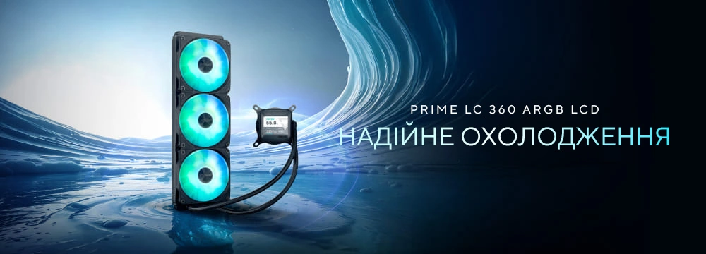 Система жидкостного охлаждения Prime LC 360 ARGB LCD, общий вид