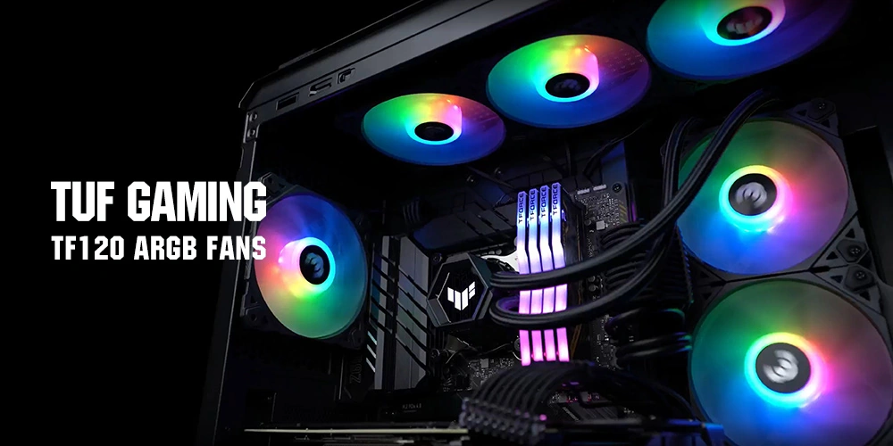 Вентилятор TUF Gaming TF120 ARGB с подсветкой в корпусе ПК