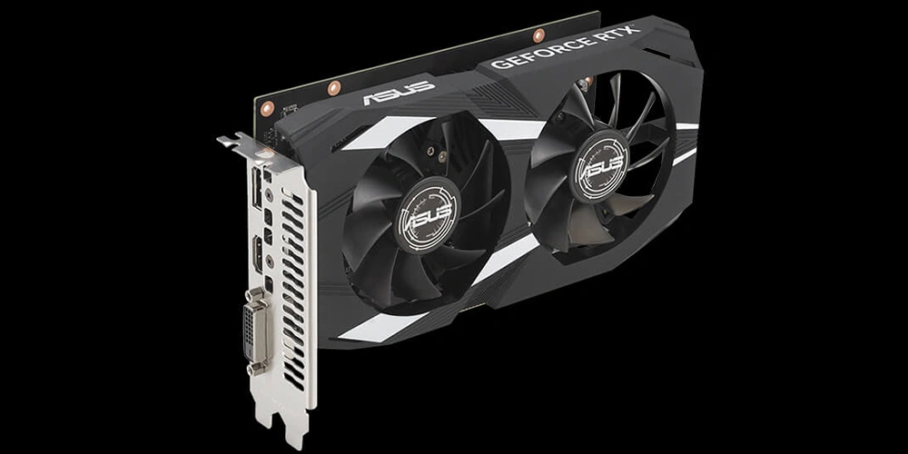 2-слотовый форм-фактор видеокарты ASUS Dual GeForce RTX 3050