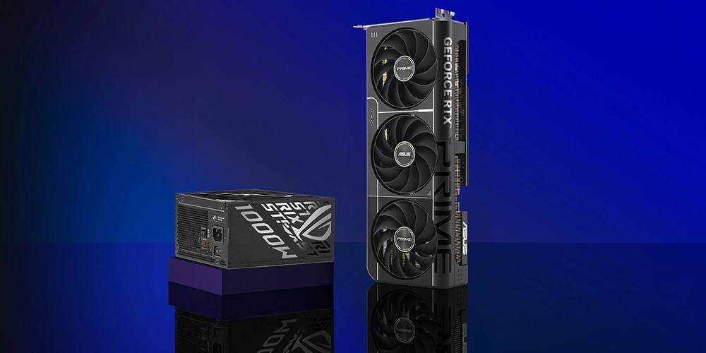 Видеокарта Prime GeForce RTX 5080 в комплекте с блоком питания ROG Strix Platinum