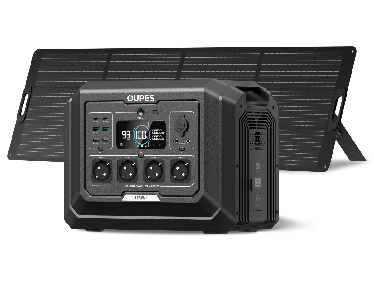 Зарядная станция OUPES Mega 1 S1 с солнечной панелью