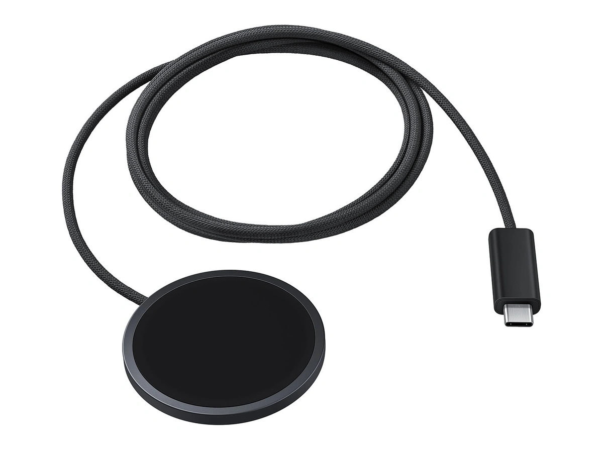 Магнитное зарядное устройство Samsung со скрученным текстильным кабелем USB Type-C