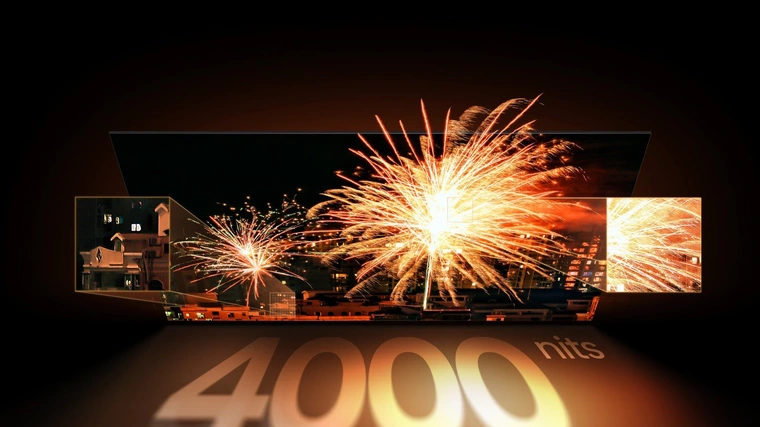 Максимальная яркость — до 4000 нит