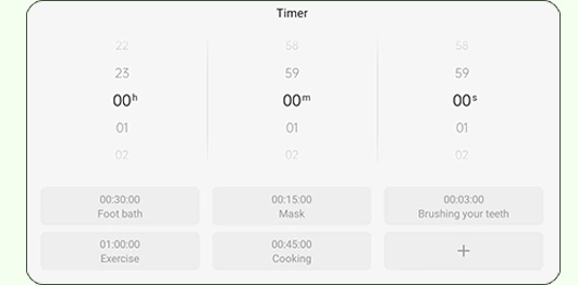 Настраиваемый таймер на планшете Blackview Tab 60 Pro