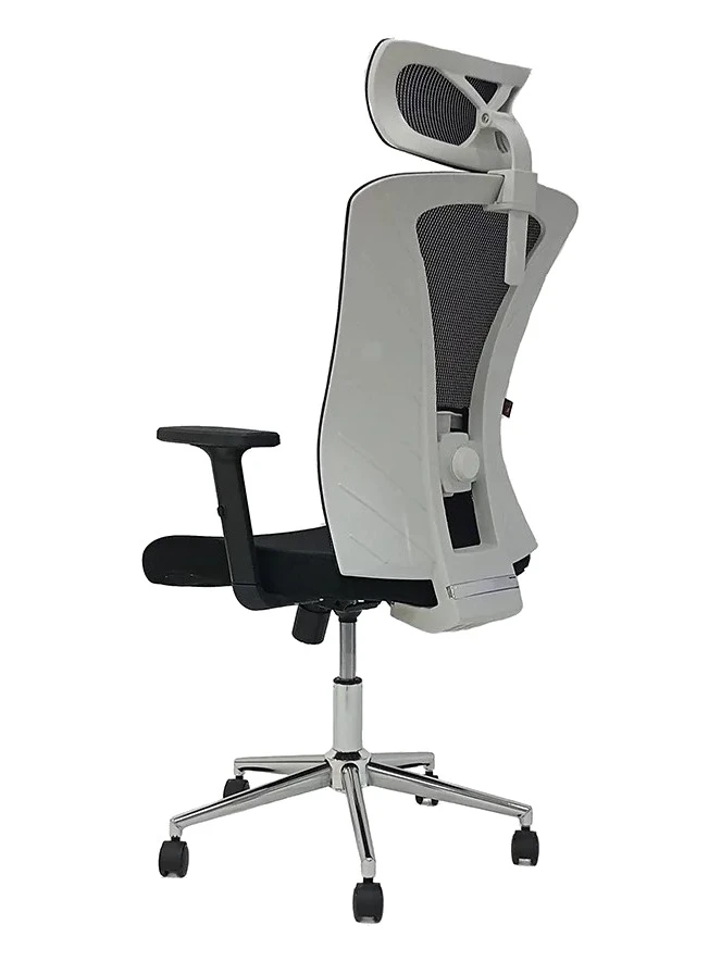 Кресло Barsky Mesh White/Black BM-04 с белым корпусом и черной сеткой