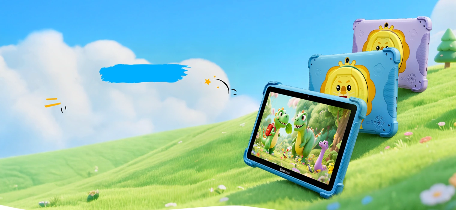 Детский планшет Blackview LINK 1 Mini Kids на зелёном холме