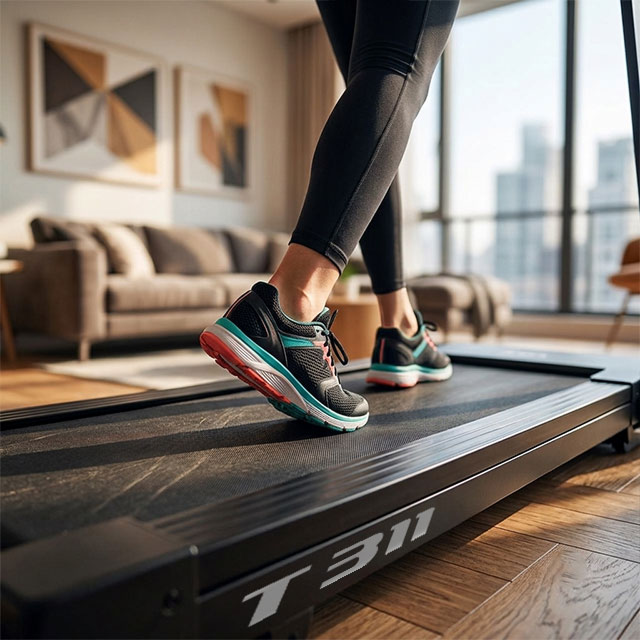 Регулювання кута нахилу бігового полотна FitLogic T311 до 15 відсотків