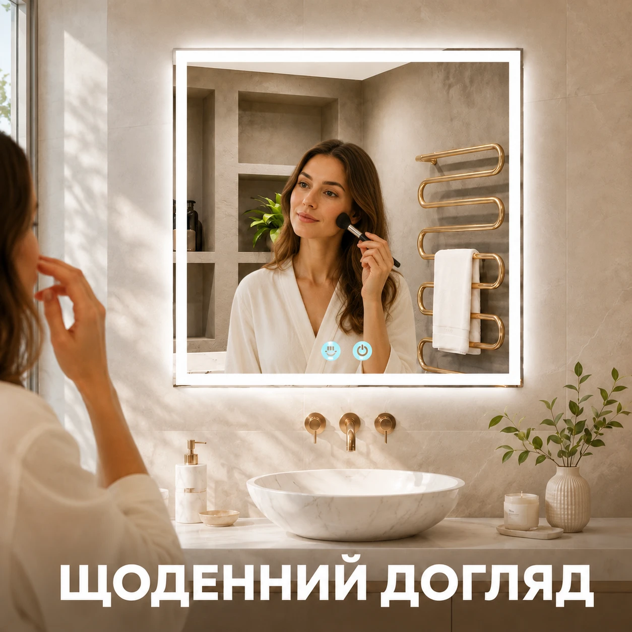 Ежедневный утренний уход перед зеркалом
