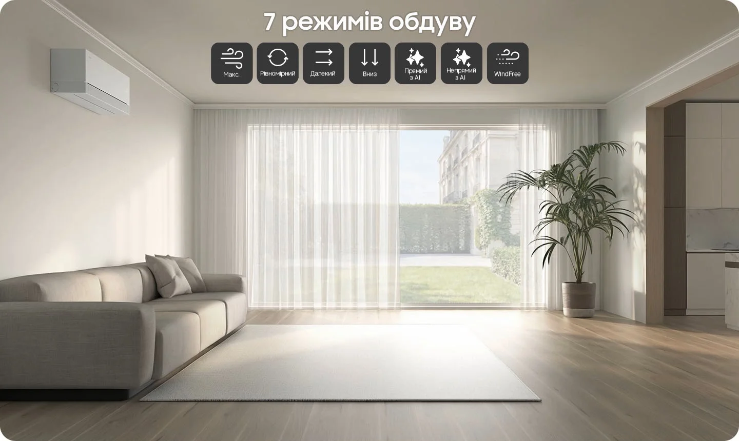 Режим максимального повітряного потоку Max Wind для миттєвого охолодження