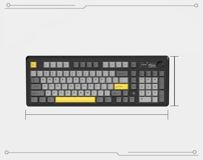 Габариты клавиатуры AJAZZ AK980 V2: длина и ширина