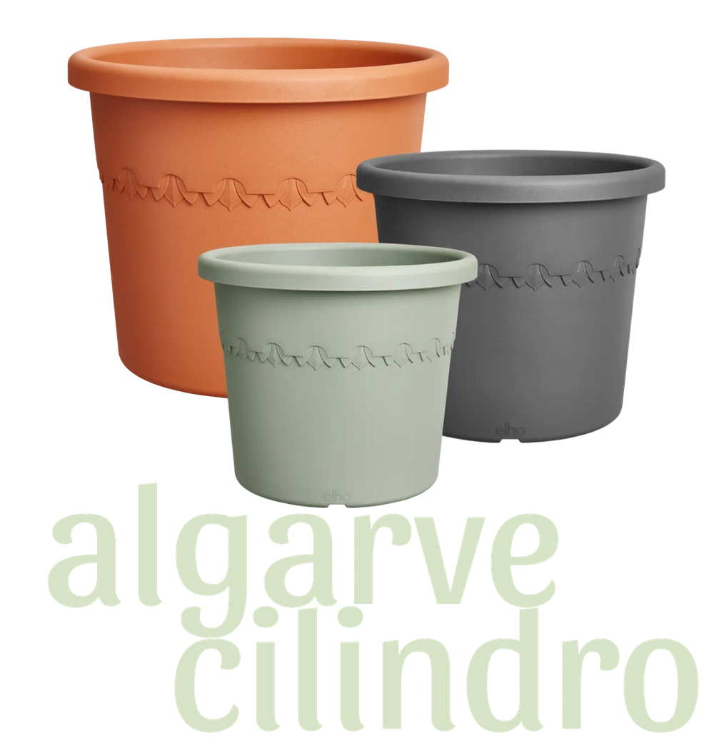Вазони elho algarve cilindro у трьох кольорах