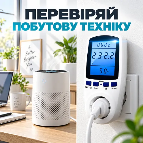 Перевірка споживання електроенергії побутовими приладами