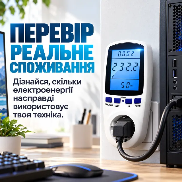 Вимірювання реального споживання електроенергії побутовою технікою