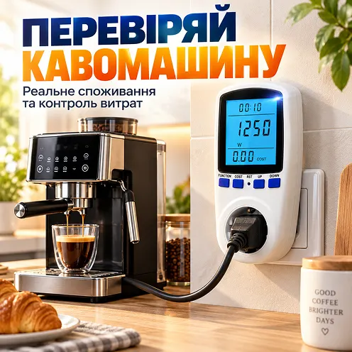 Контроль потребления электроэнергии кофемашиной