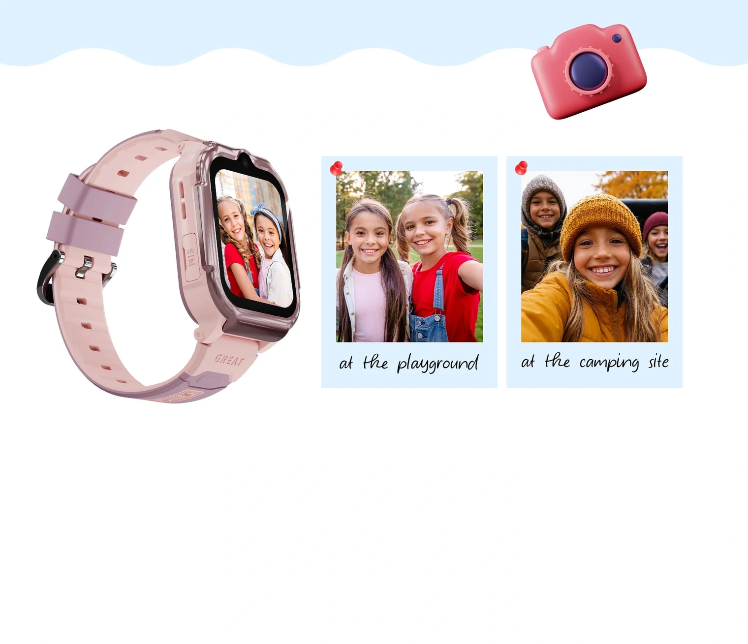 Часы KidGuard G1 с камерой и детские селфи