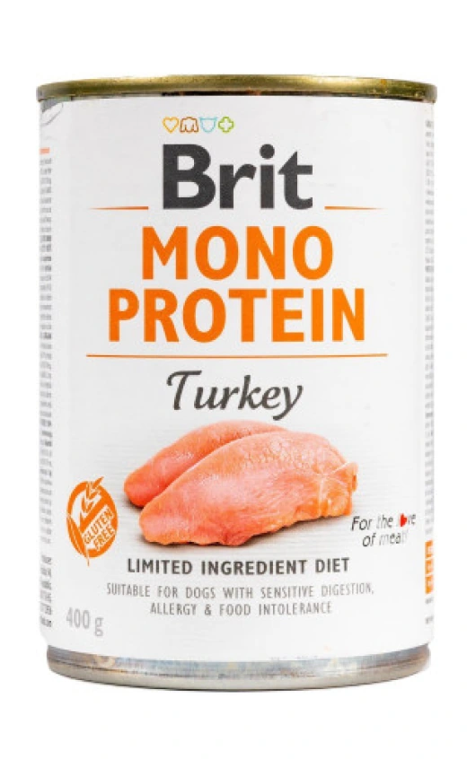 Банка влажного корма Brit Mono Protein Turkey 400 г