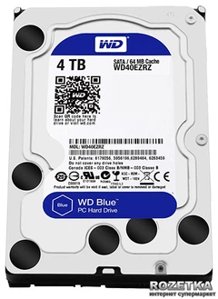 Жесткий диск Western Digital Blue 4TB 5400rpm 64MB WD40EZRZ 3.5