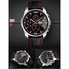 Мужские часы Skmei Spider 9106 Черные с красными вставками