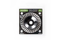 Чаша алмазная шлифовальная 125 мм 22-24% Турбо APRO(830525) – фото