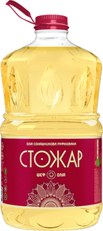 Масло подсолнечное Стожар рафинированное 5 л (4.6 кг) (4820078570382 ...