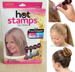 Фигурные тату-печатки для волос - Hot Stamps Hair Glitter